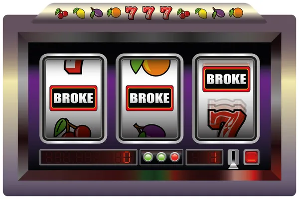 Slot Machine Broke — Stock Vector