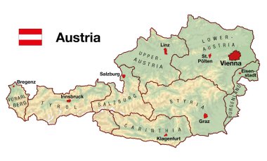 Austria Map clipart