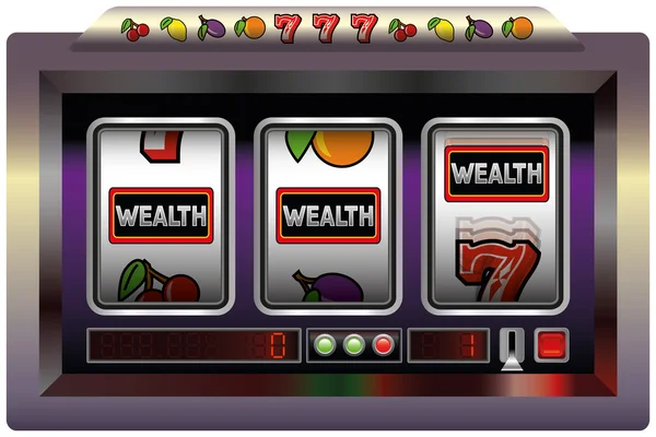 Slot Machine Wealth — Stock Vector