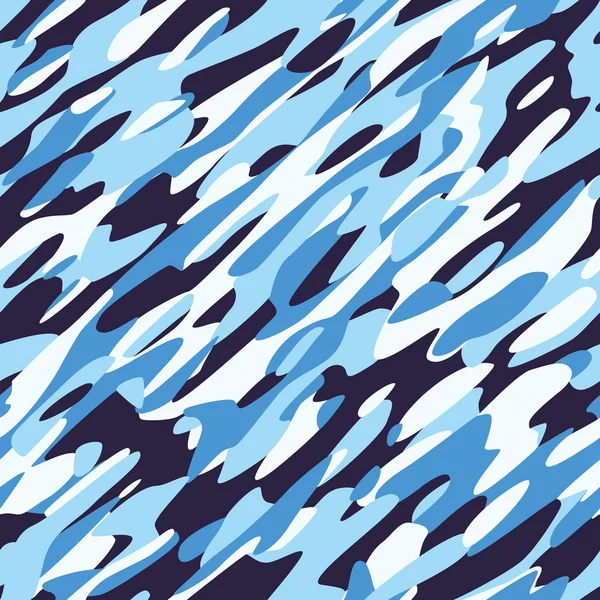 Kamuflaj Tekstil desen beyaz mavi — Stok Vektör