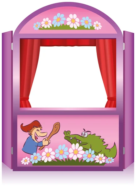 Punch And Judy Booth — Stock Vector