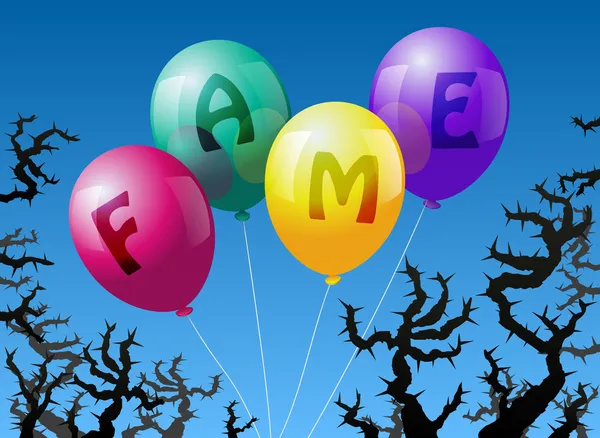 Balloons Fame — Stock Vector