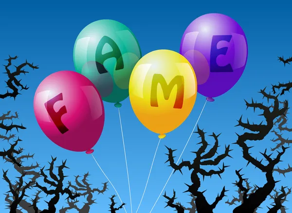 Globos Fama — Vector de stock