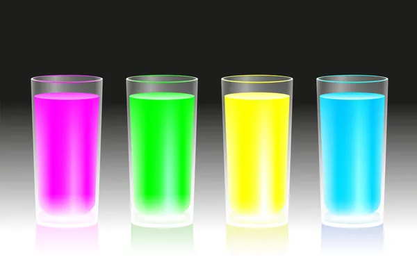 Fluorescent Beverages — Stock Vector