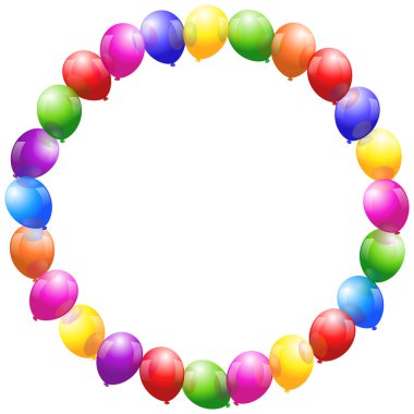 Balonlar çerçeve dairesel