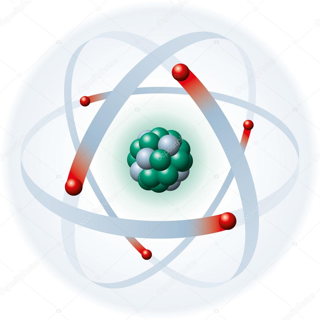 Atom With Nucleus And Electrons