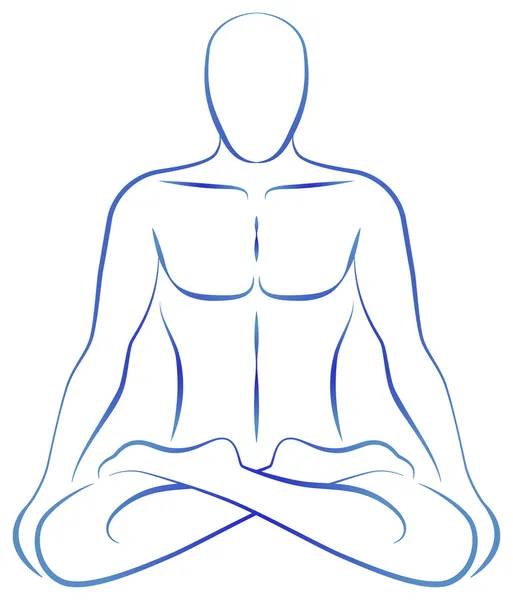 Meditace jóga pozice — Stockový vektor