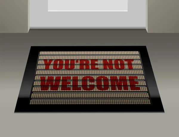 Tapis de porte pas bienvenu — Image vectorielle