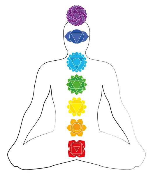 Chakras Iconos — Archivo Imágenes Vectoriales