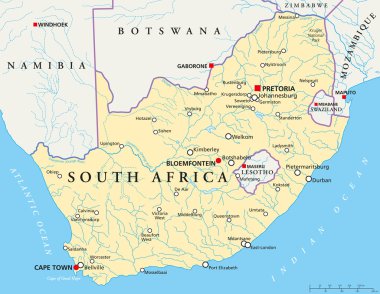 South Africa Political Map clipart
