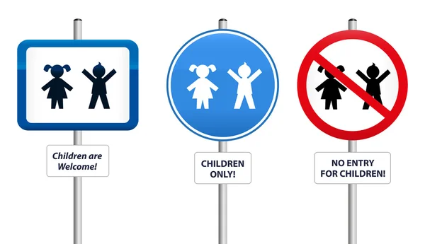 Zeichen für Kinder — Stockvektor