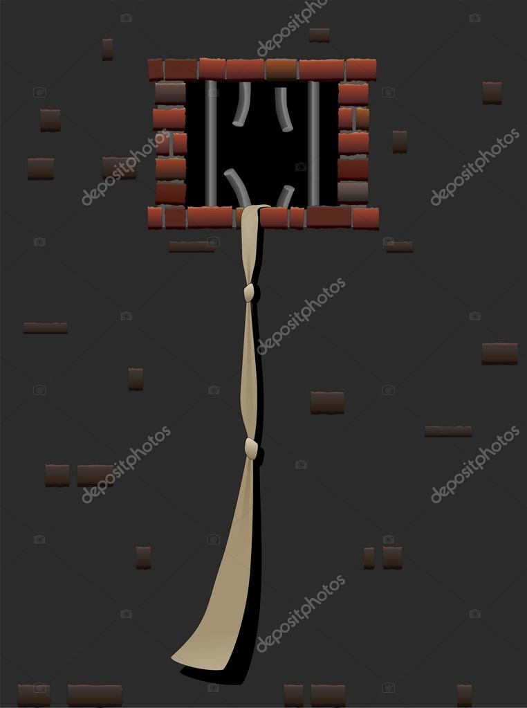 A prisoner escapes from prison jailbreak Vector Image