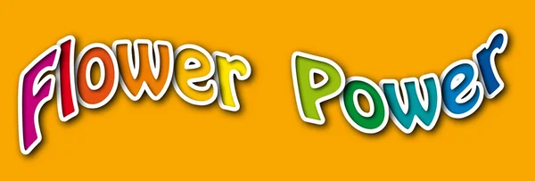 Flor poder letras —  Fotos de Stock