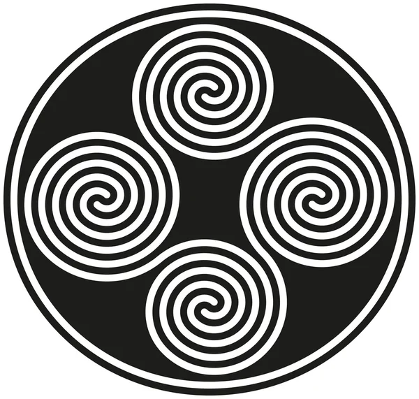 Celtic çift spiraller bağlı