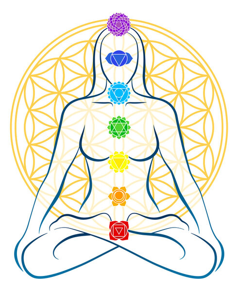Flower Of Life Chakras Woman