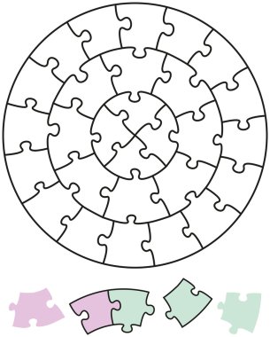 Jigsaw puzzle cirkels