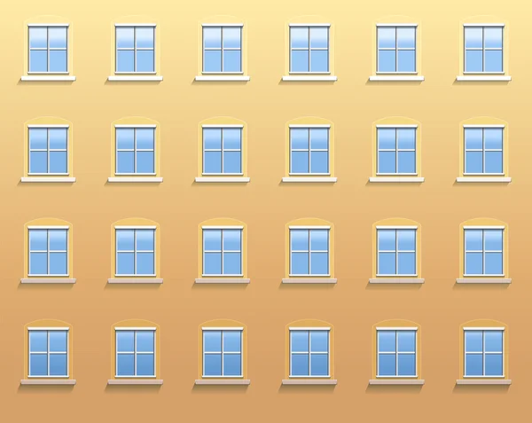 Yttervägg windows — Stock vektor