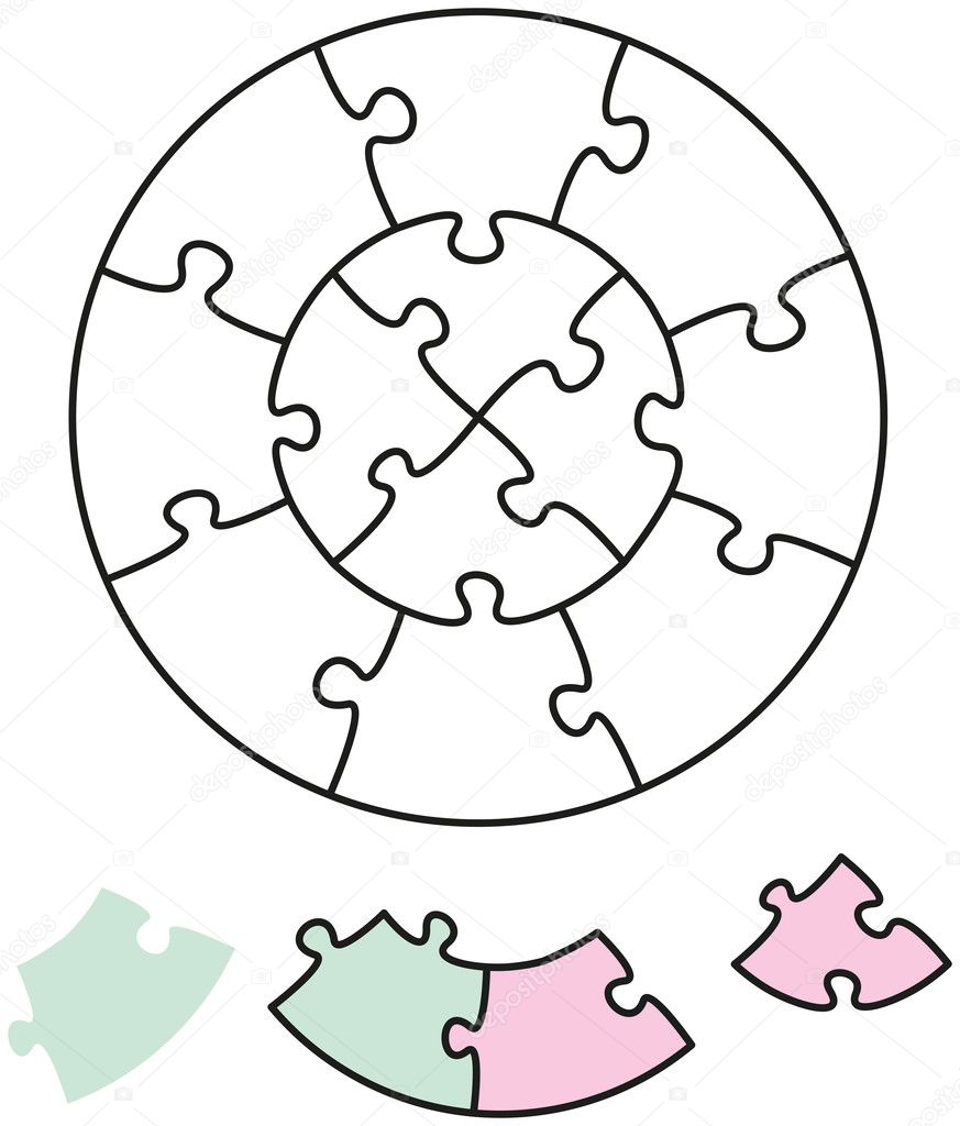 Jigsaw Puzzle Two Circles