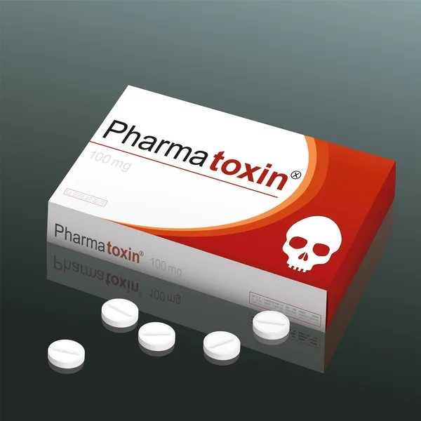 Pharmatoxin-Schädel — Stockvektor