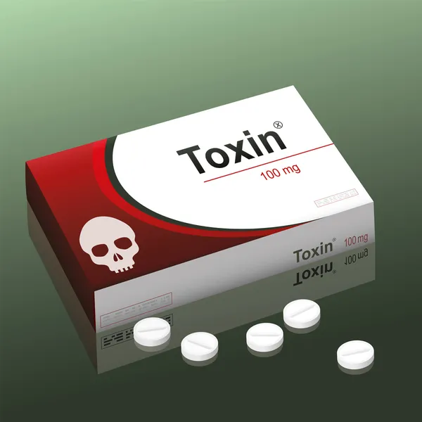 Comprimidos Toxina — Vetor de Stock