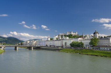 Salzburg şehri tarihi merkez panorama