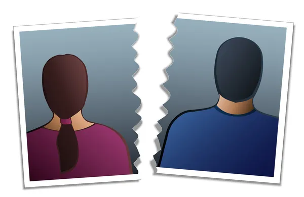 Divorcio de pareja — Archivo Imágenes Vectoriales