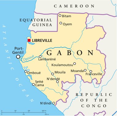 gabon siyasi haritası