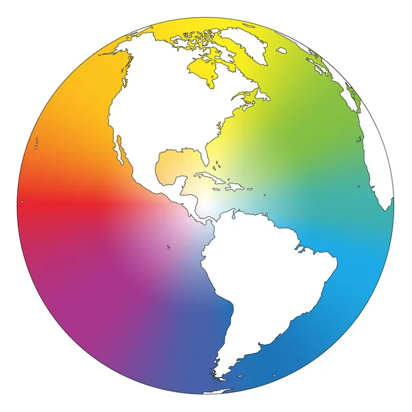 Cor do arco-íris Gradiente Terra Branca —  Vetores de Stock