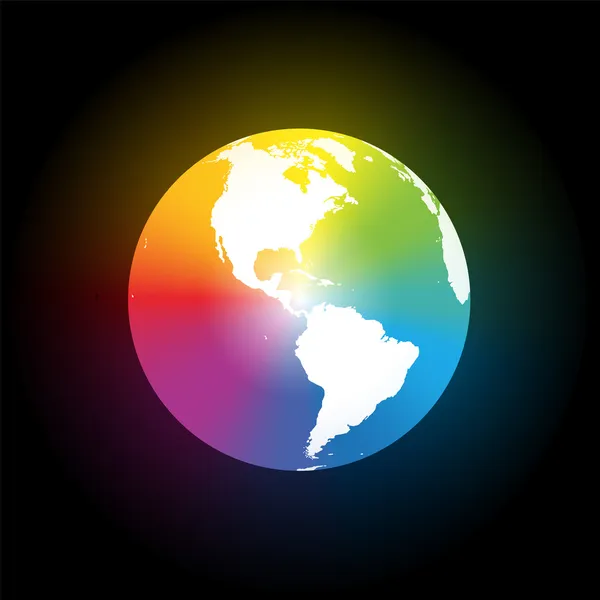Rainbow Color Gradient Earth Black — Stock Vector