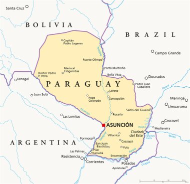 Paraguay siyasi haritası