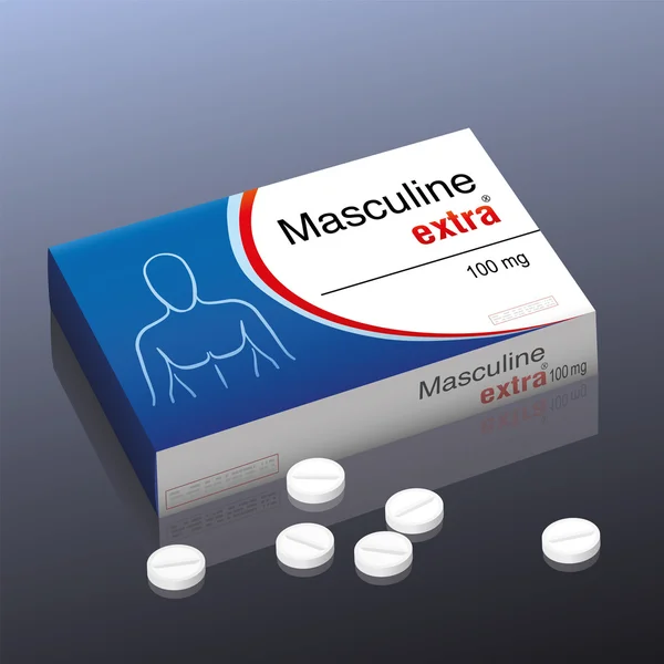 Αρσενικό χάπι επιπλέον — Διανυσματικό Αρχείο