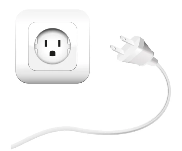 Plug- and -socket nema verbindingslijn — Stockvector