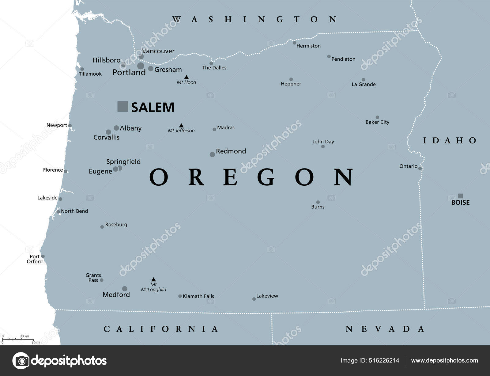 서부의 태평양 북서부 지역에 별명은 Beaver State Vector 스톡 벡터 - ©Furian 516226214