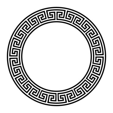 Dairesel çerçeve, pürüzsüz, yön değiştiren dolambaçlı desen. Dekoratif, yuvarlak kenarlı, çizgilerden yapılmış, tekrarlanan motif şeklinde. Yunan anahtarı olarak bilinen klasik Yunanistan ve Roma 'da bulunabilir.