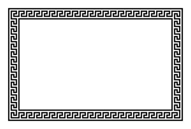 Tırtıklı kıvrımlı desen, dikdörtgen bir çerçeve ve dekoratif kenar, çizgilerden yapılmış, tekrarlanan motif şeklinde. Bu tarz, Yunan anahtarı veya Yunan perdesi olarak bilinen klasik Yunanistan ve Roma 'da da görülebilir..