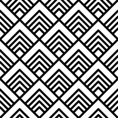 Japon dalga deseninin pürüzsüz fayansları. Meiji döneminin bir dizaynına dayanan dalgalanma deseni. Bir dalga hareketinin soyut tasviri, her yönde durmaksızın hizalanabilir. Görüntü