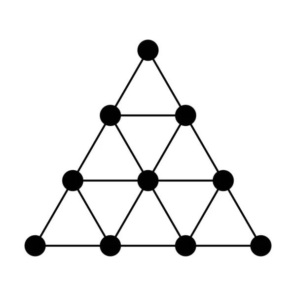 Tetractys Tetrad Tetractys Van Het Decad Een Driehoekig Figuur Bestaande — Stockvector