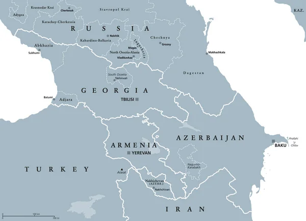 Kurdish-inhabited area political map. Kurdish lands, also