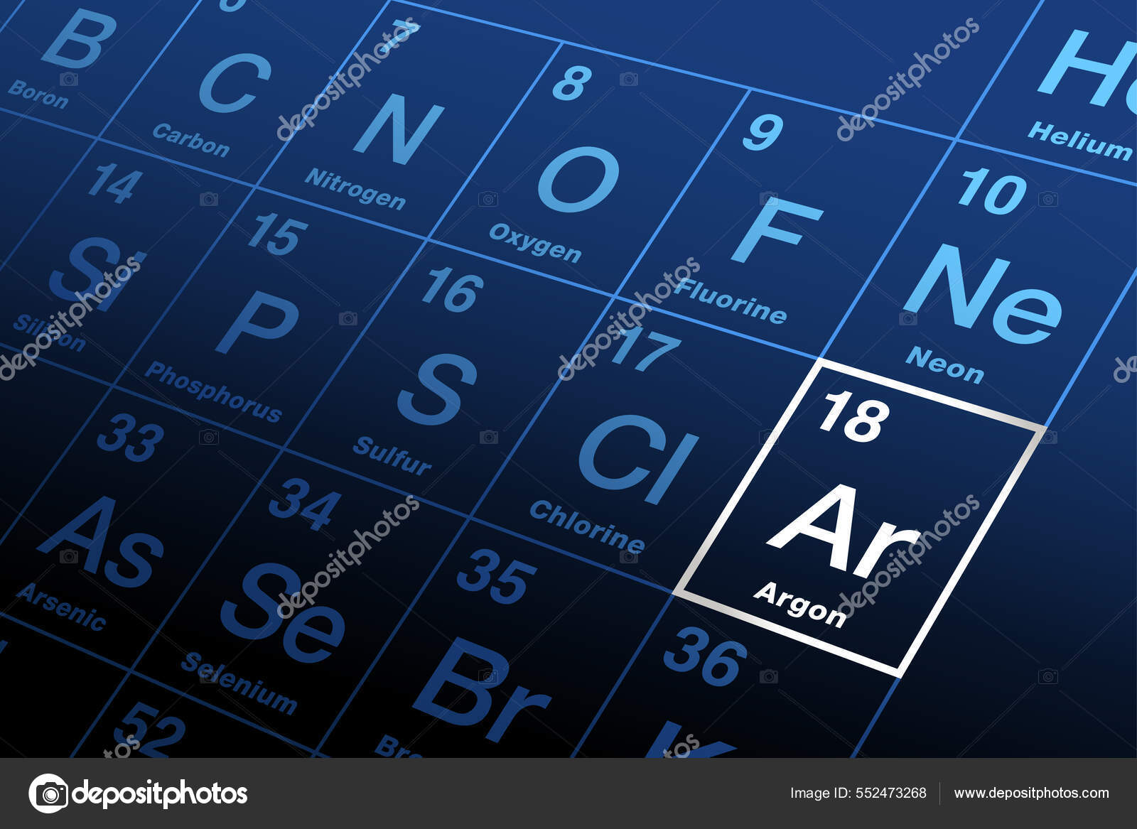 Argon chemical element periodic table chemical' Sticker | Spreadshirt