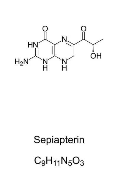 Sepiapterina Color Tinta Sepia Fórmula Química Estructura Color Llamado Así — Archivo Imágenes Vectoriales