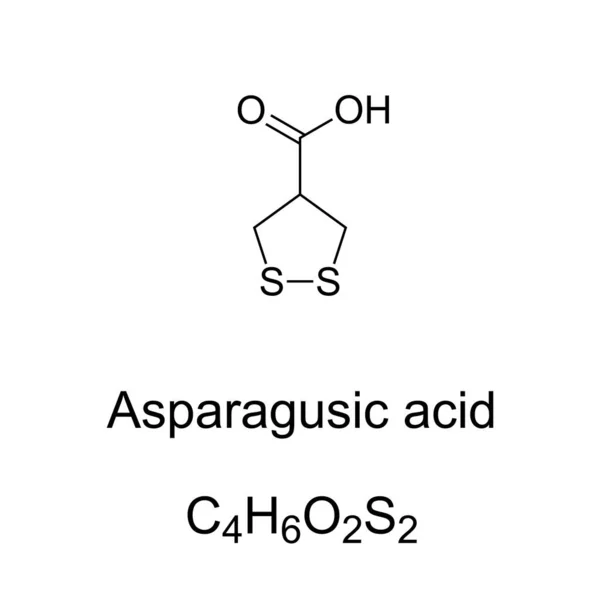 Ácido Asparágico Fórmula Química Estructura Esquelética Compuesto Organosulfuro Encontrado Espárragos — Archivo Imágenes Vectoriales