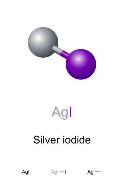 Perak Iodida Rumus Kimia Dan Struktur Senyawa Anorganik Dengan Rumus - Stok Vektor