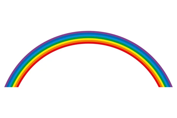 Веселка Різнокольорова Кругла Дуга Сім Зігнутих Кольорових Смуг Представляють Спектр — стоковий вектор