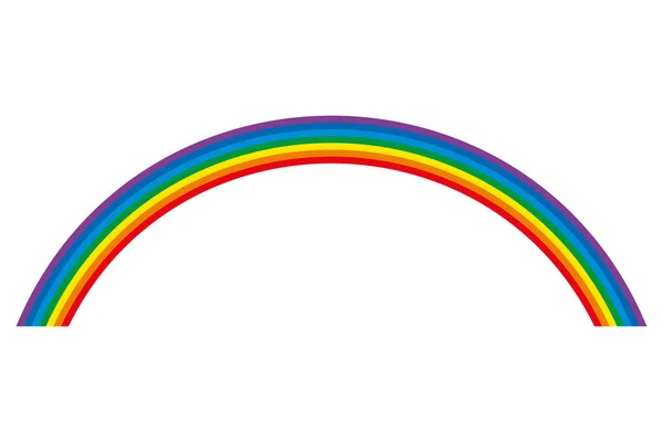 Rainbow Multicolored Circular Arc Seven Bent Color Bars Representing Spectrum — Vector de stock