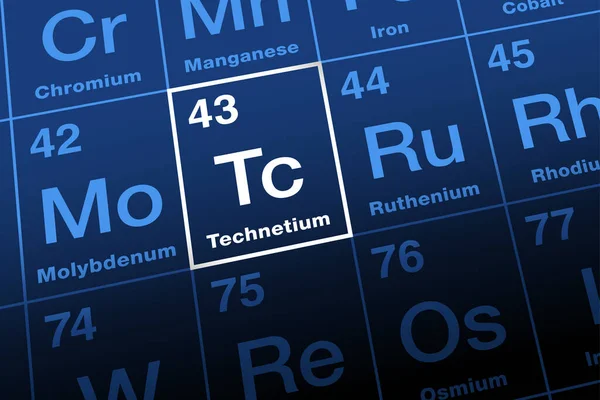 Technetium Periodic Table Transition Metal Atomic Number Named Greek Technetos — Stock vektor