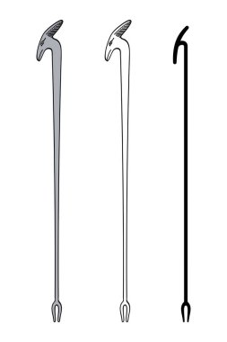 Was sceptre symbol of ancient Egyptian religion. Stylized animal head at the top of a long, straight staff with forked end. Symbol of power or dominion, often associated with Set, Anubis or a pharaoh.