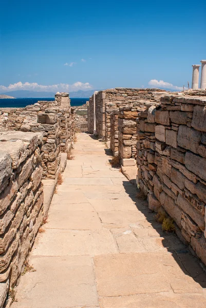 デロス島、ギリシャに古代テラス — ストック写真