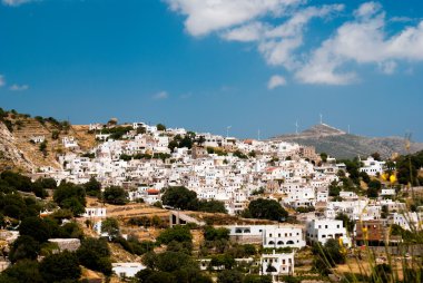 geleneksel köy naxos island, Yunanistan'ın panoramik manzarasını