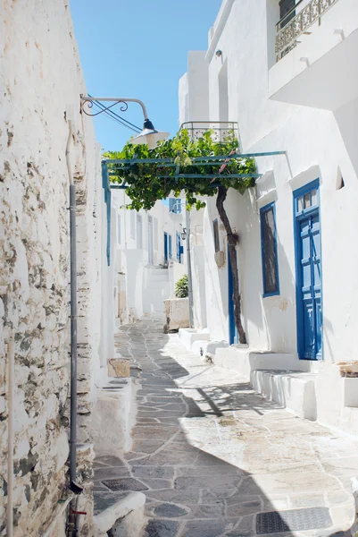 Callejón griego tradicional en la isla de Sifnos, Grecia —  Fotos de Stock