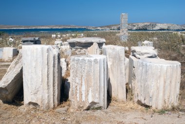 İyon sütunu sermaye, delos Adası, gre mimari detay